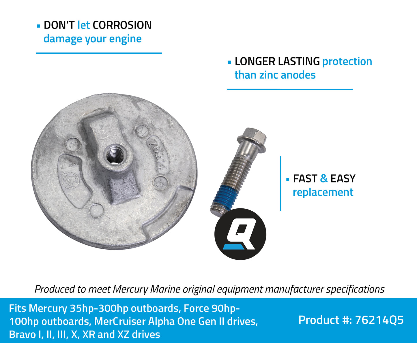 Quicksilver Anode Kit - 76214Q5