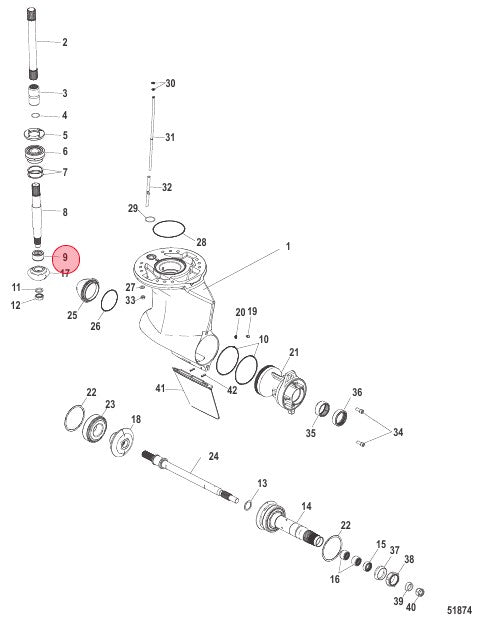 9. ROLLER BEARING ASSEMBLY - 86754T