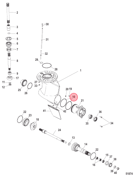 10. CARRIER BEARING O-RING - 87159