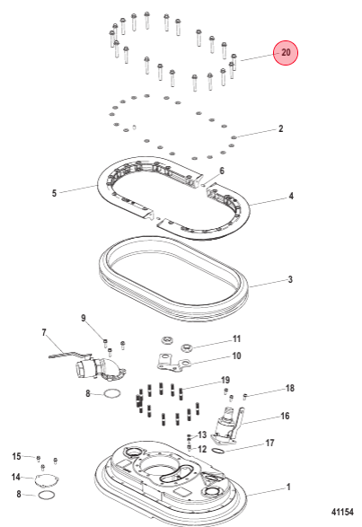 Mercury Mid Section Screw Kit - 879150A86