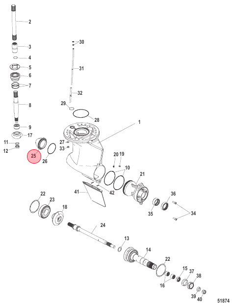 25. GEARCASE NOSE DESIGN II - 879345T46