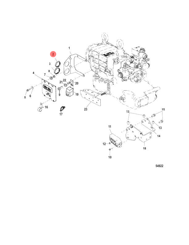 2. UPPER PANEL NUT - 889664