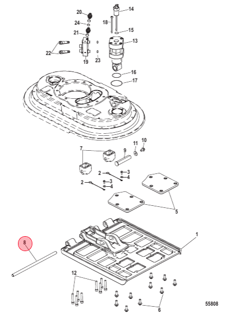 8. PIN HINGE - 8M0007594