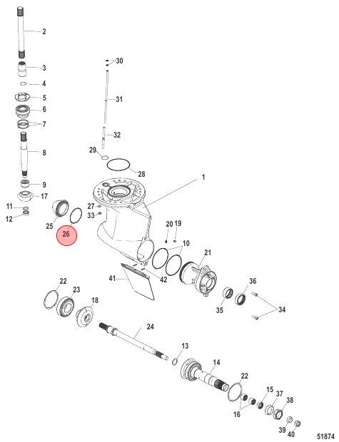 26. NOSE CONE O-RING - 8M0007618