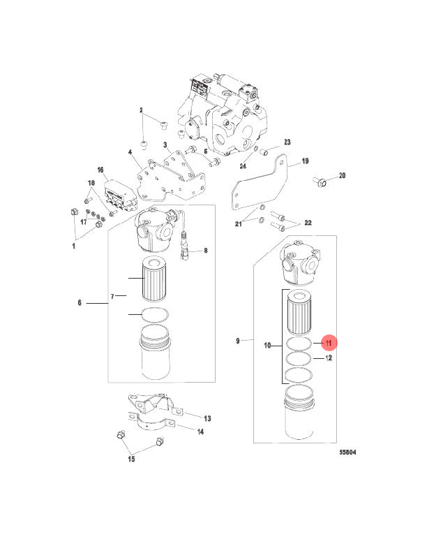 11. O-RING - 8M0088859