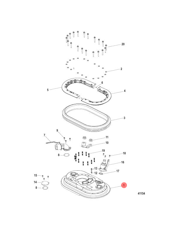 1. MID SECTION PLATE - 8M0094678