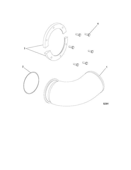 ZEUS POD EXHAUST ELBOW WITHOUT SCAVENGING HOSE BIB