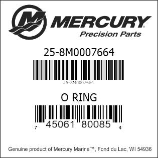 Mercury Transmission O-Ring - 8M0007664