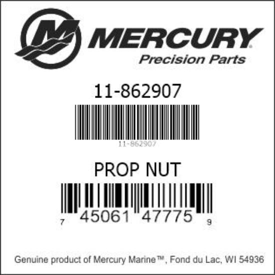40. REAR PROP NUT - 862907