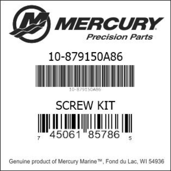 Mercury Mid Section Screw Kit - 879150A86