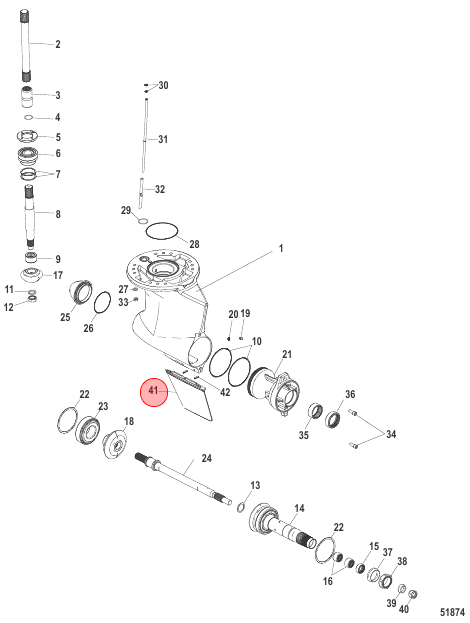41. SKEG KIT - 8M0072969
