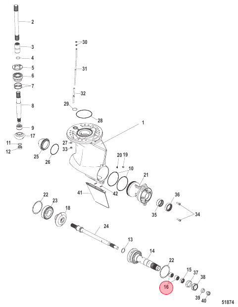 Zeus Prop Shaft Roller Bearing - 57410