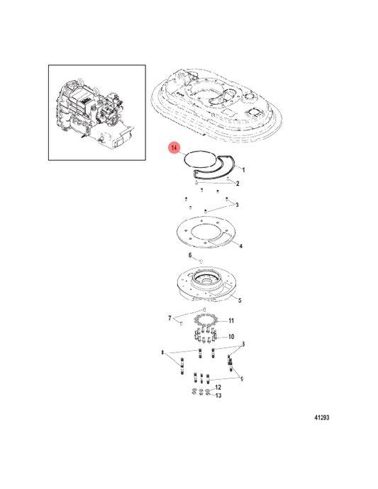14. O-RING - 8M0007557