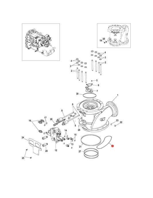 18. O-RING - 8M0007558