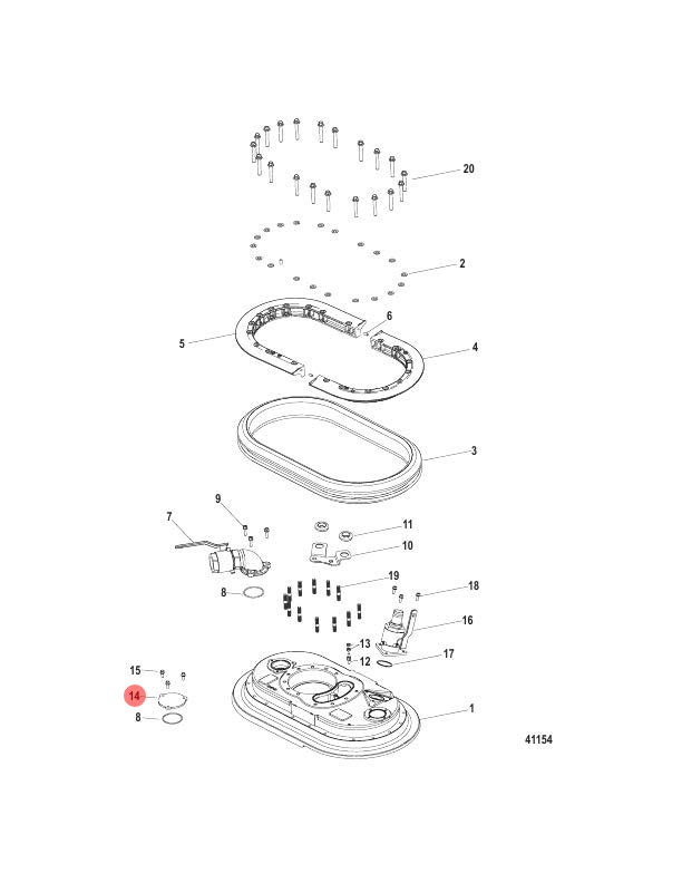 14. COVER PLATE - 8M0037194