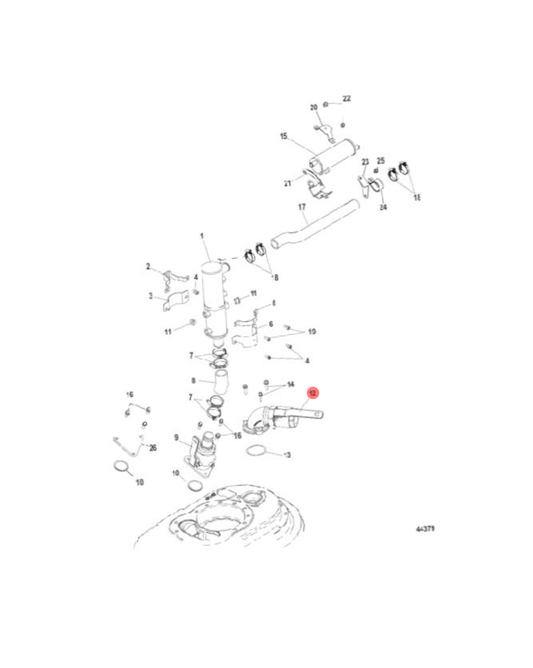 12. WATER VALVE ASSEMBLY - 8M0089449