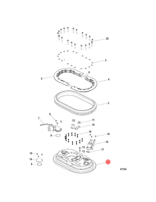 1. MID SECTION PLATE - 8M0094678