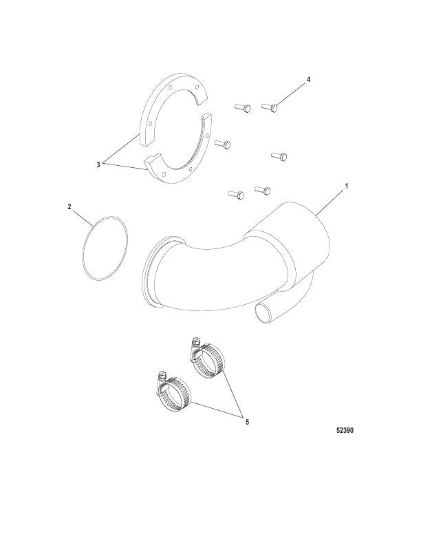 ZEUS POD EXHAUST ELBOW WITH SCAVENGING HOSE BIB