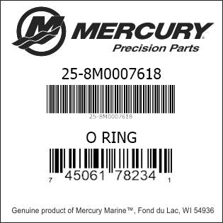 Mercury Gear Case Housing O-Ring 8M0007618